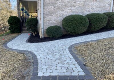 Beautiful cobblestone walkway